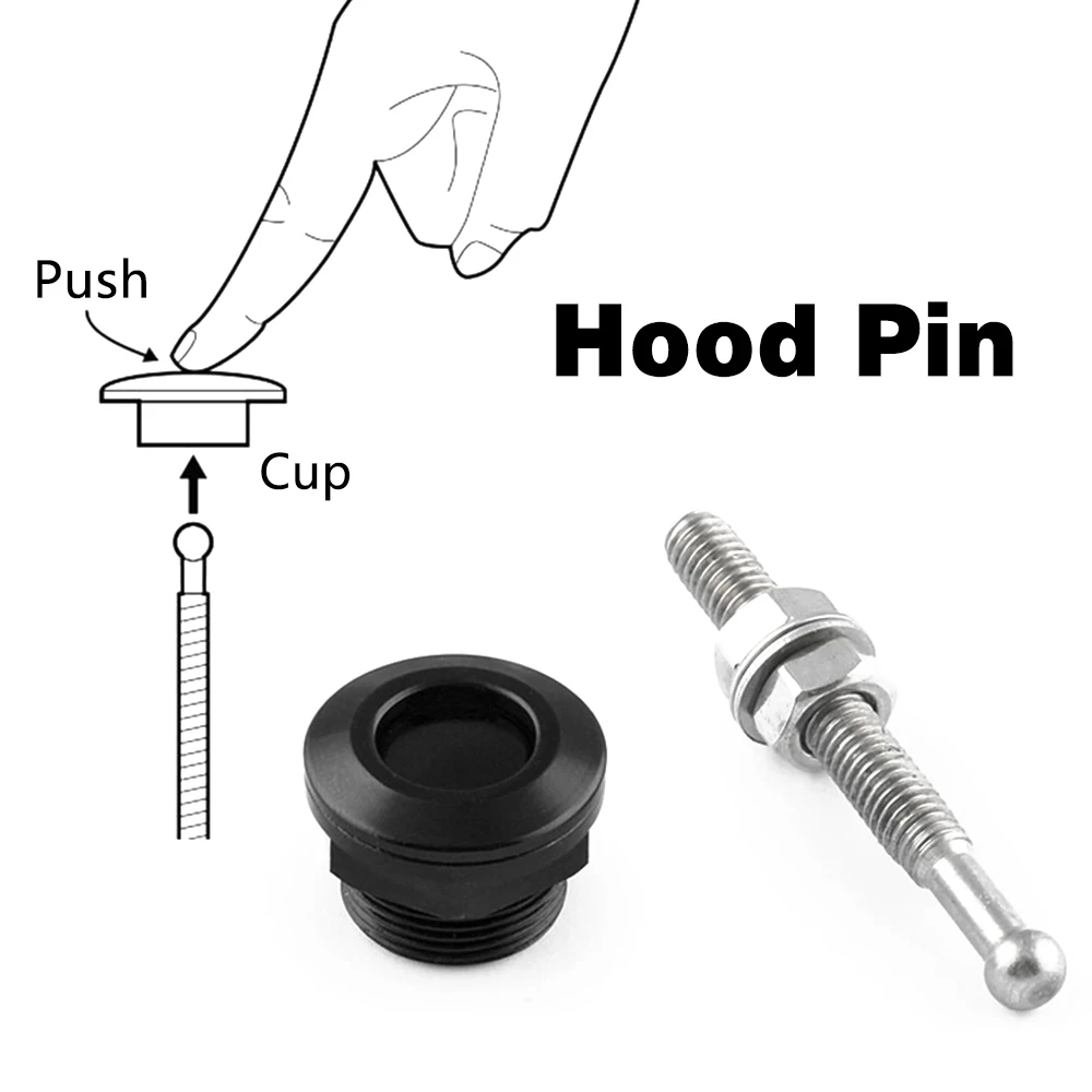 Kit pasadores universales de liberación rápida de aluminio capó - imagen 3