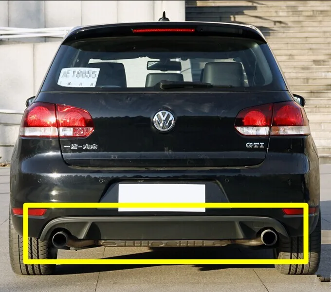 Labio difusor trasero ABS para Golf VI MK6 GTI