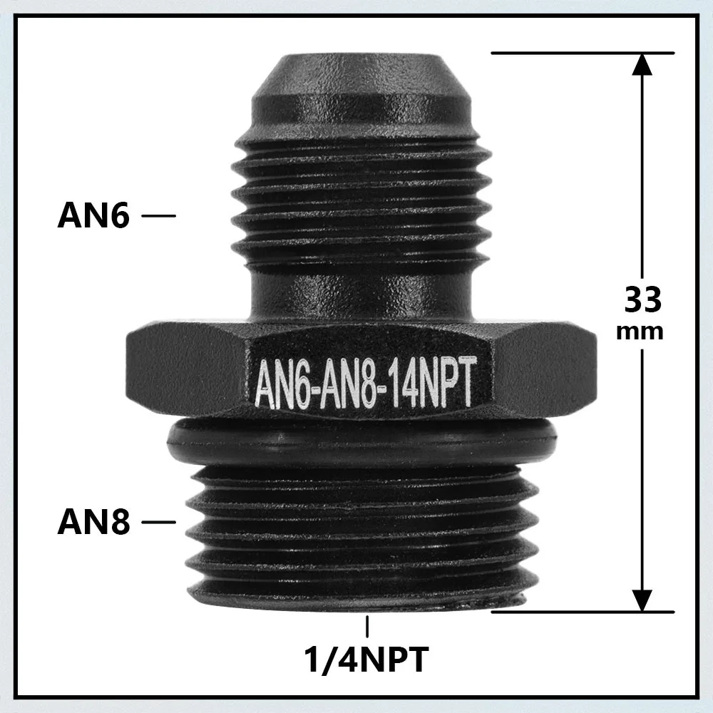 Adaptador AN para sistema de enfriamiento de aceite de automóvil