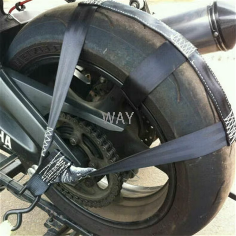 Detalle de la correa de neumático para motocicleta