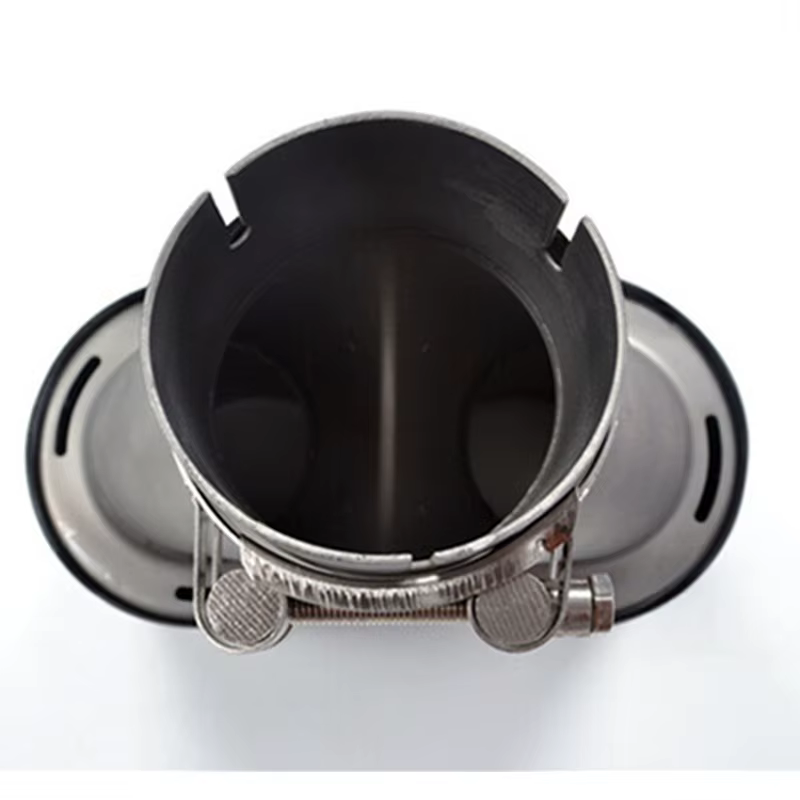 Punta de escape doble universal de fibra de carbono mate - imagen 5