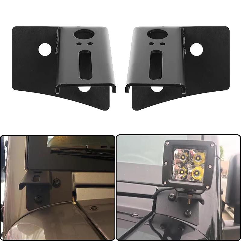 Faro LED de trabajo con soporte de pilar A para Jeep Wrangler JK - imagen 4