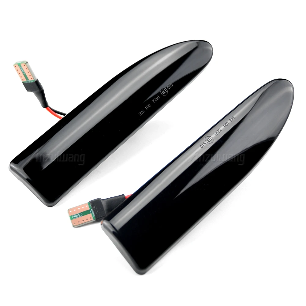 Luces LED de señal de giro dinámicas para coche, marcador lateral de guardabarros, lámpara indicadora intermitente, ámbar, 2 piezas, Para Jaguar x-type 2002, 2003, 2004-2009 - imagen 5