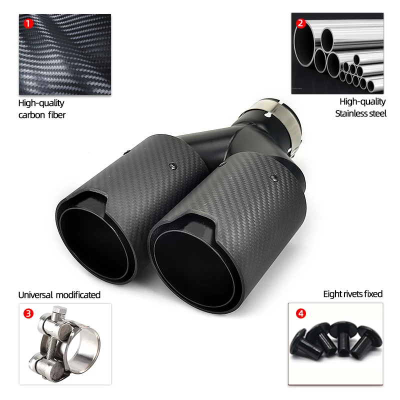 Punta de escape fibra de carbono negro – BMW Serie M - imagen 3