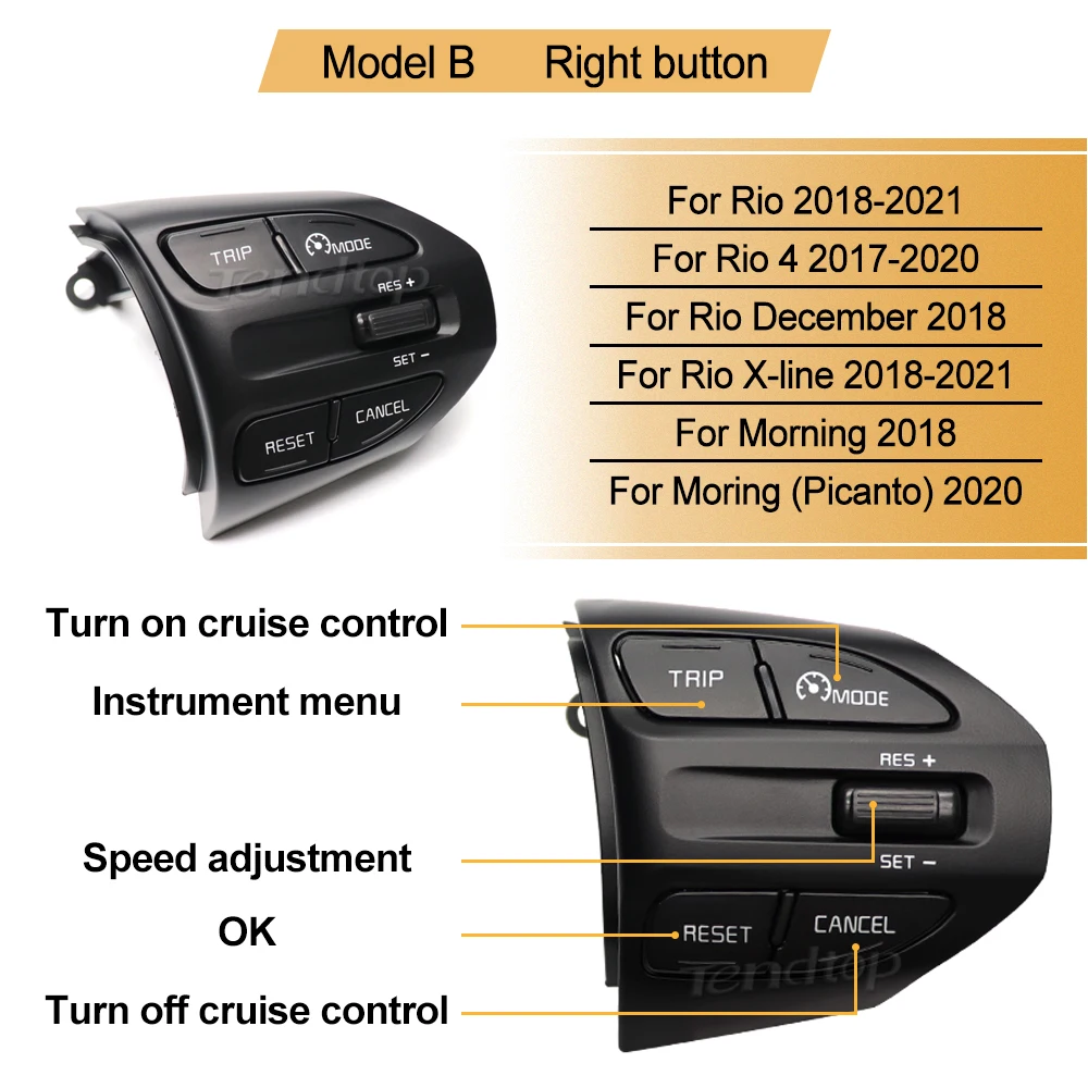 Mandos del volante Kia K2/Rio para control de crucero y audio - imagen 3