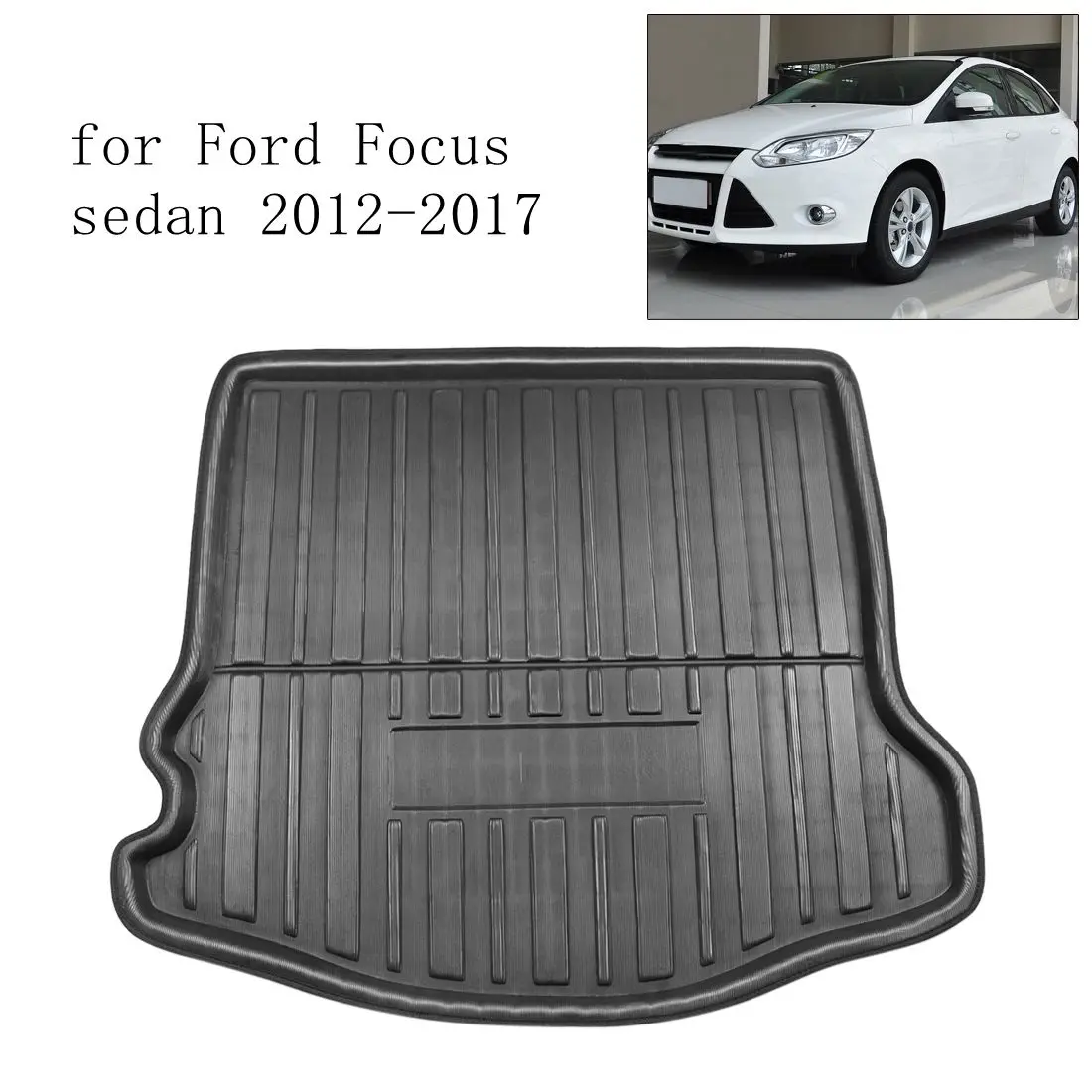 UXCELL Bandeja de maletero Ford Fiesta y Focus Hatchback 2005-2018 - imagen 4