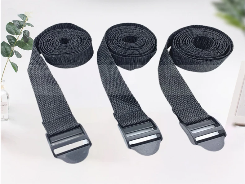 Correa ajustable negra con hebilla para equipaje y mochilas