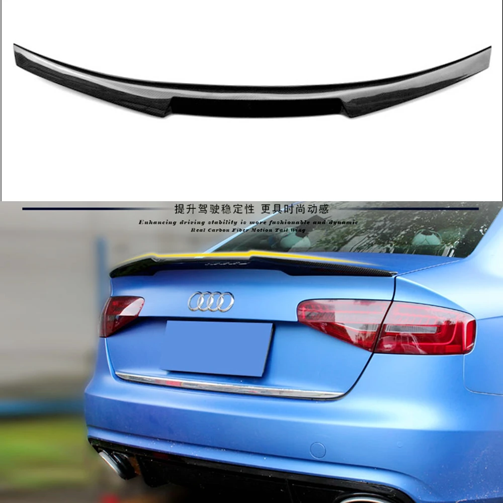 Alerón estilo M4 para Audi A4 B8.5 en fibra de carbono