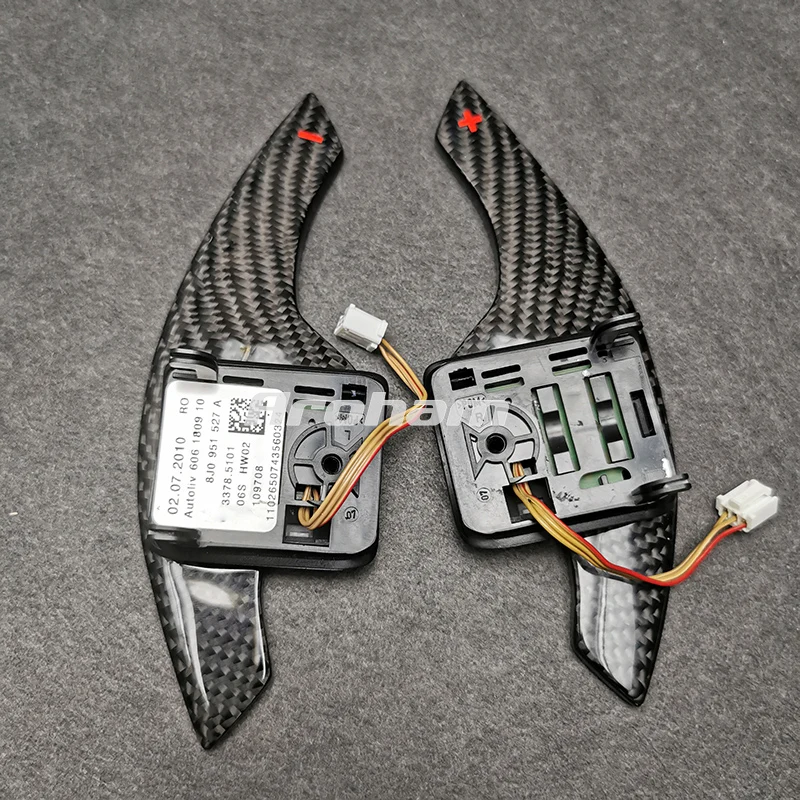 Palas de cambio fibra carbono Audi TT 8J OEM 8J0951527A - imagen 5