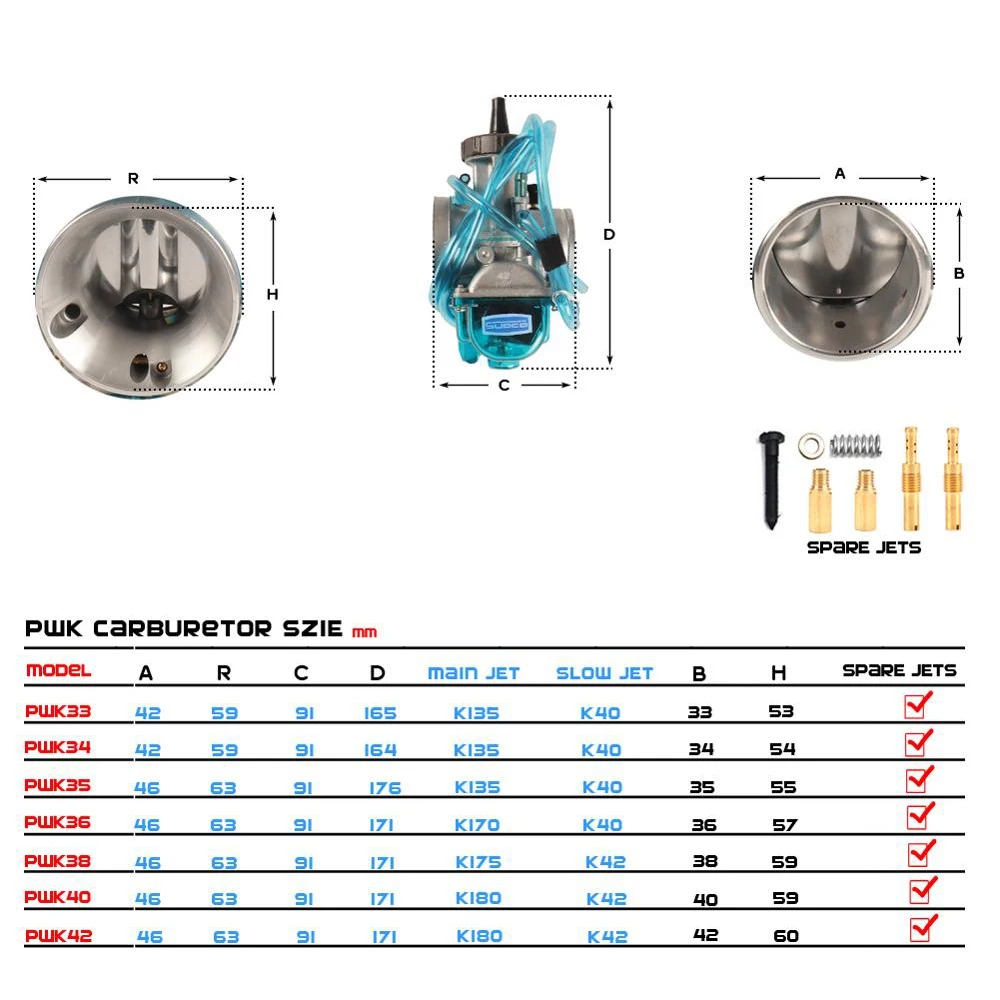 Carburador PWK universal para moto, scooter y ATV - imagen 2