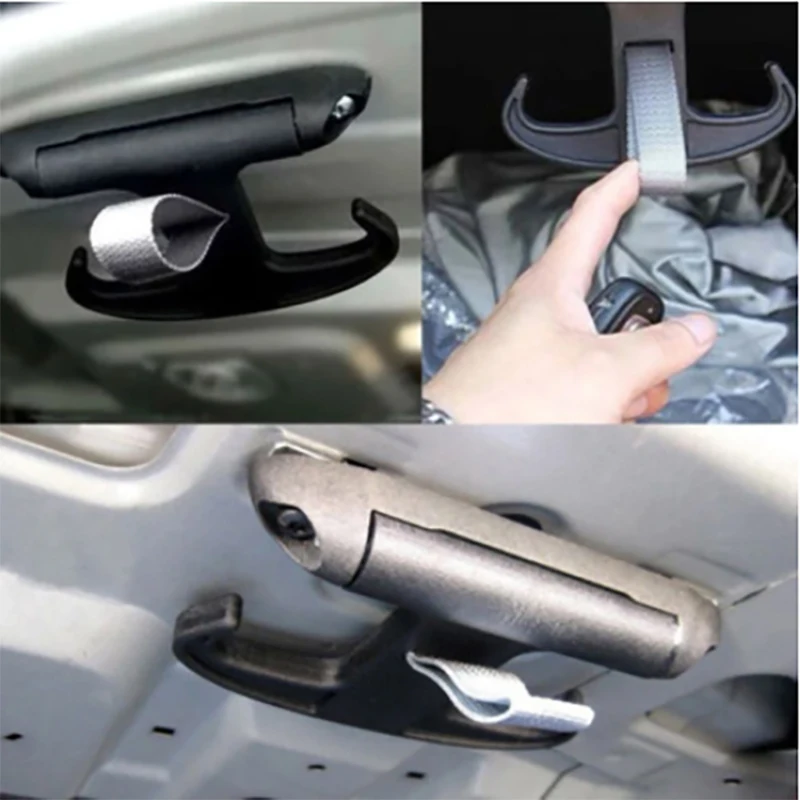 Gancho para maletero de coche, colgador de bolsa portátil con amortiguación para gancho oculto, estante de carga, gancho de bocina multifuncional negro, nuevo - imagen 4