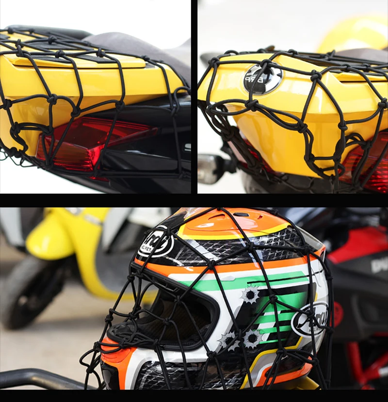 Red elástica para depósito de moto con bolsa y cuerda sujeción - imagen 4