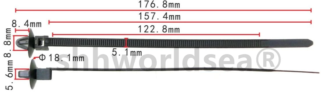 shhworldsea Bridas de plástico para cables de automoción