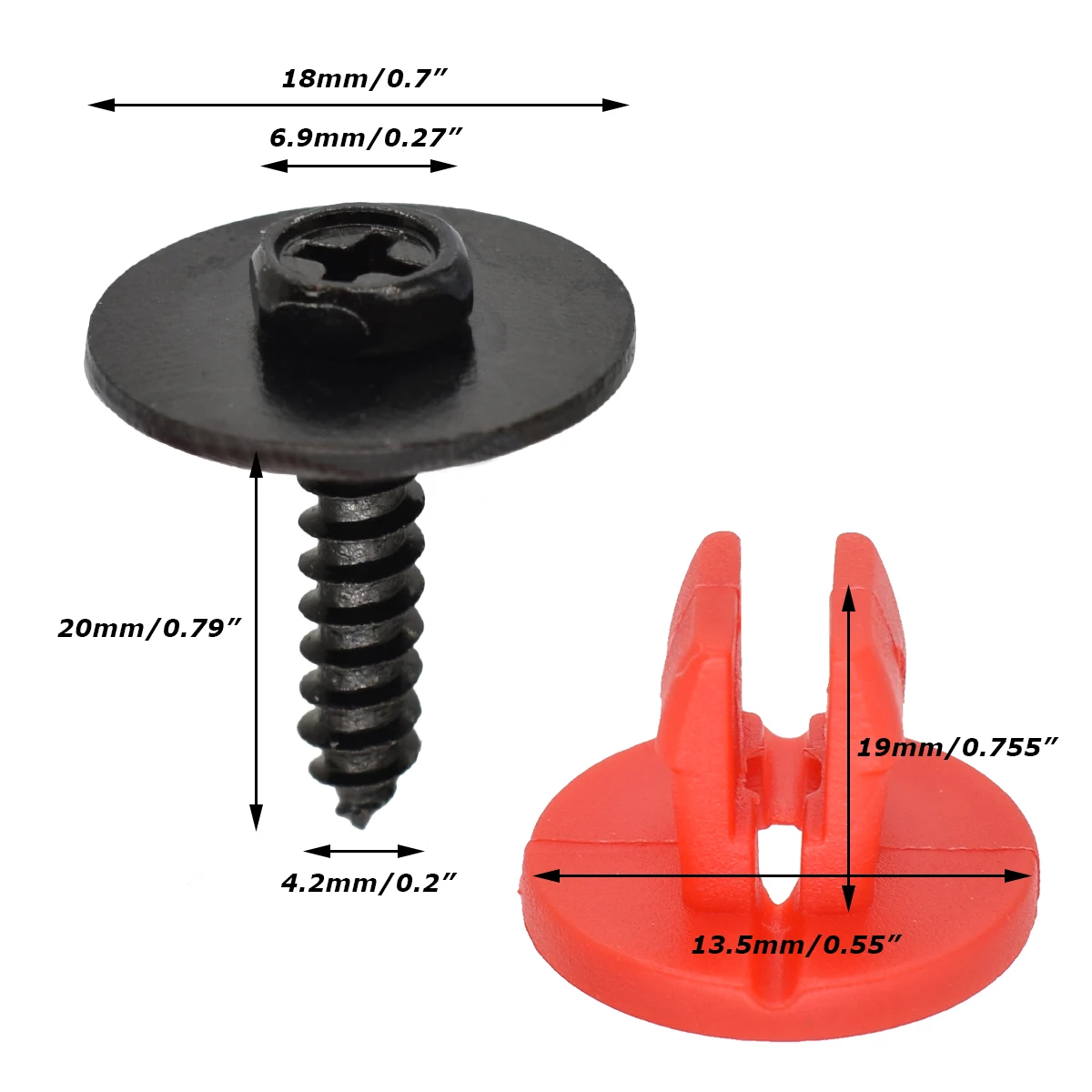 20 piezas cubierta inferior de motor de coche Clips tornillos cubierta inferior protector para Ford Focus MK2 MK3 Mondeo MK3 MK4 C Max S Max Galaxy - imagen 3