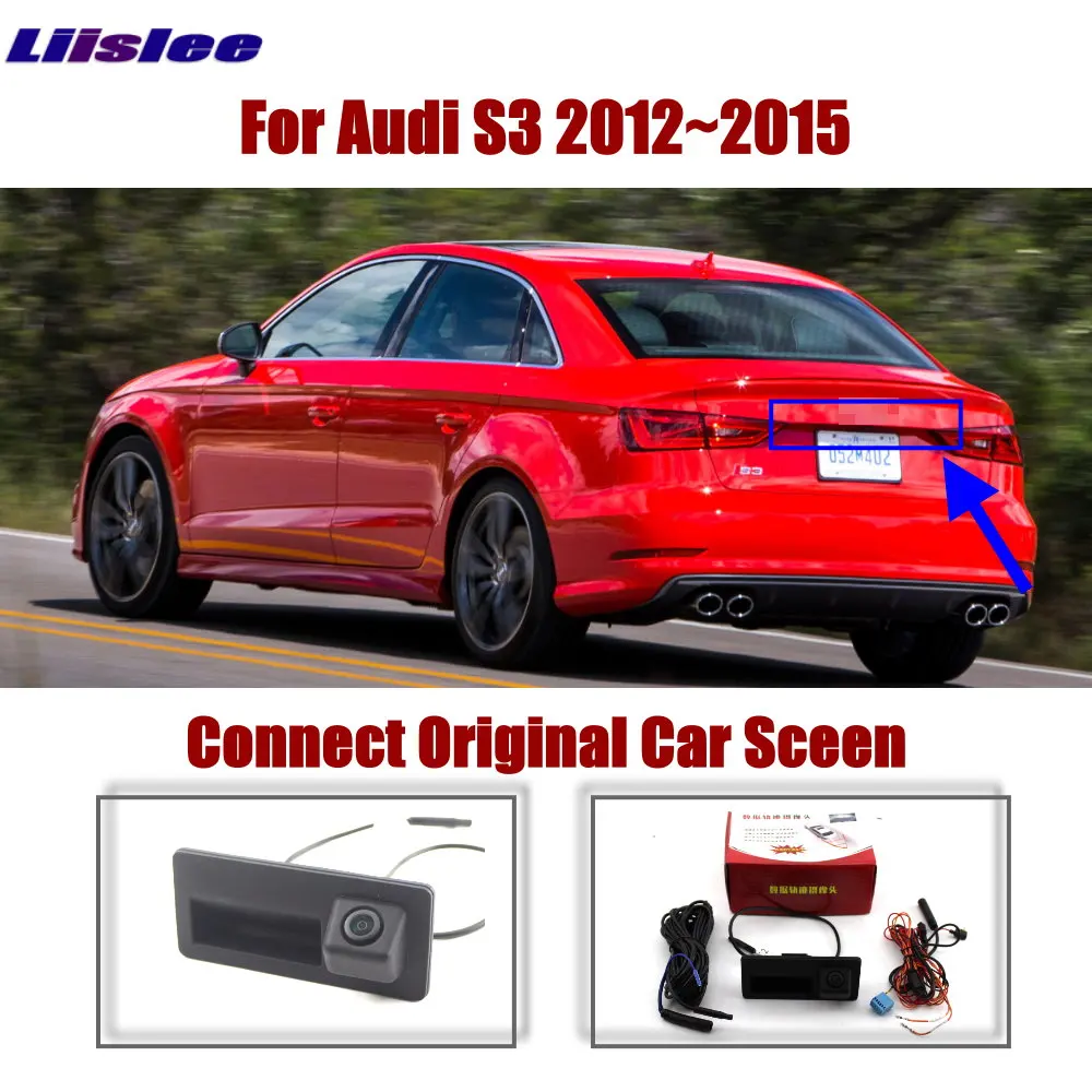 Cámara de marcha atrás dinámica para Audi A3 8V con pantalla original
