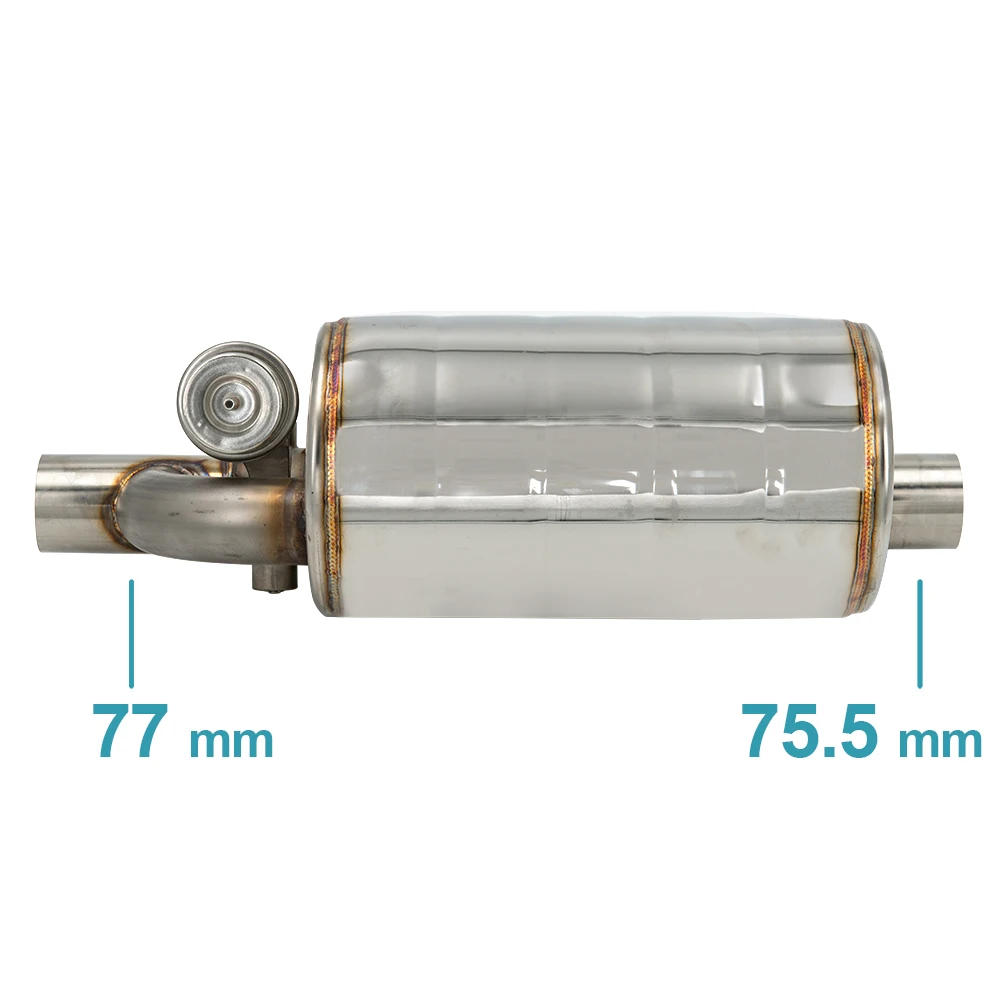 Silenciador escape deportivo acero inoxidable 2-3" universal motorizado - imagen 4