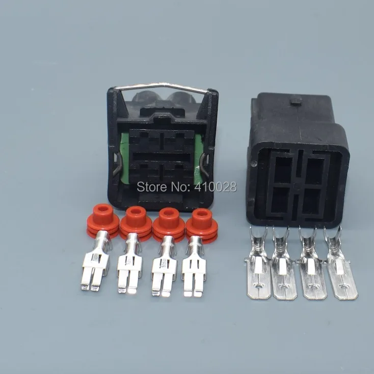 Shhworldsea Conector 4 pines 6,3 mm macho/hembra para VW 357941165 - imagen 3