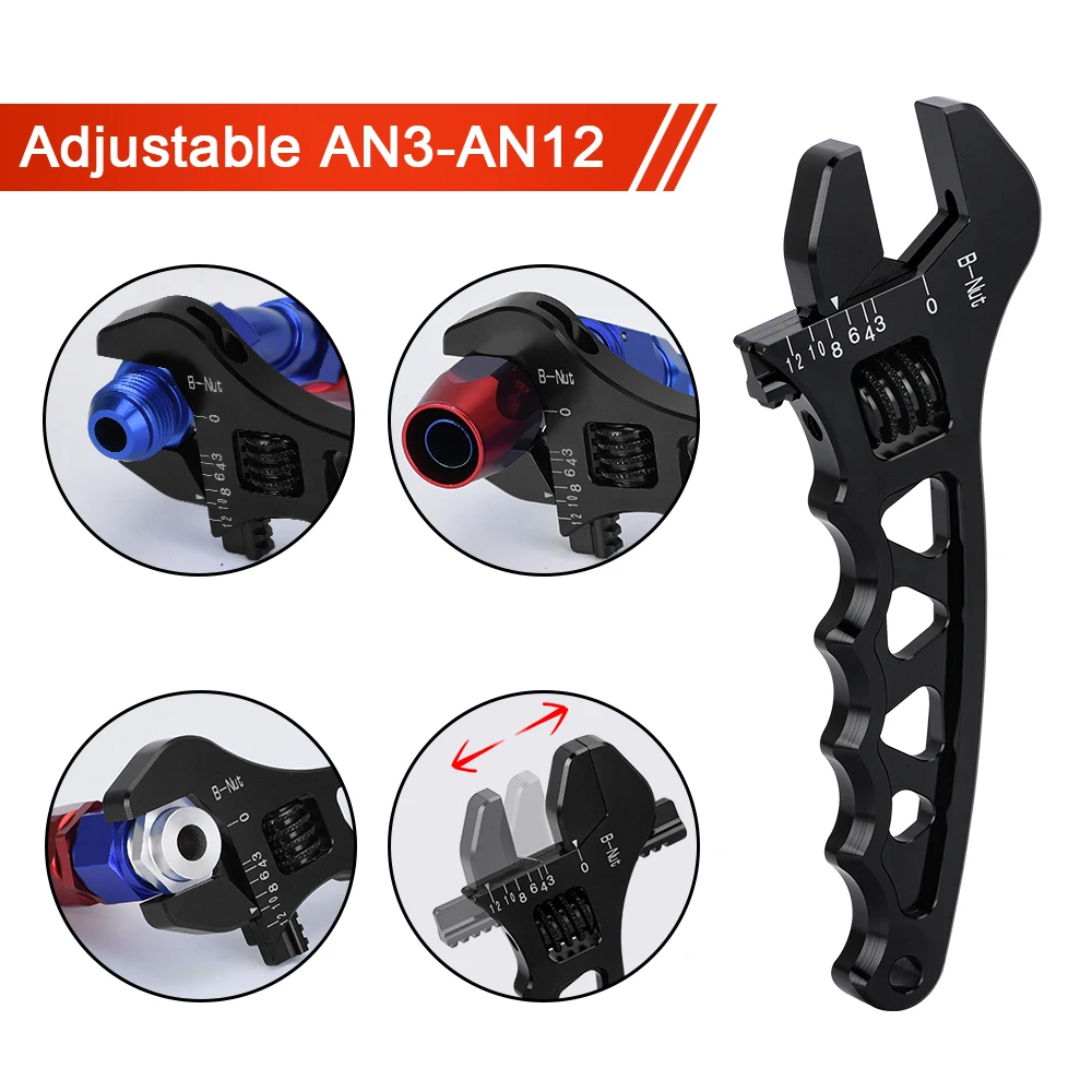 Llave ajustable AN de aluminio PQY-SLW0601 para racores de manguera - imagen 3