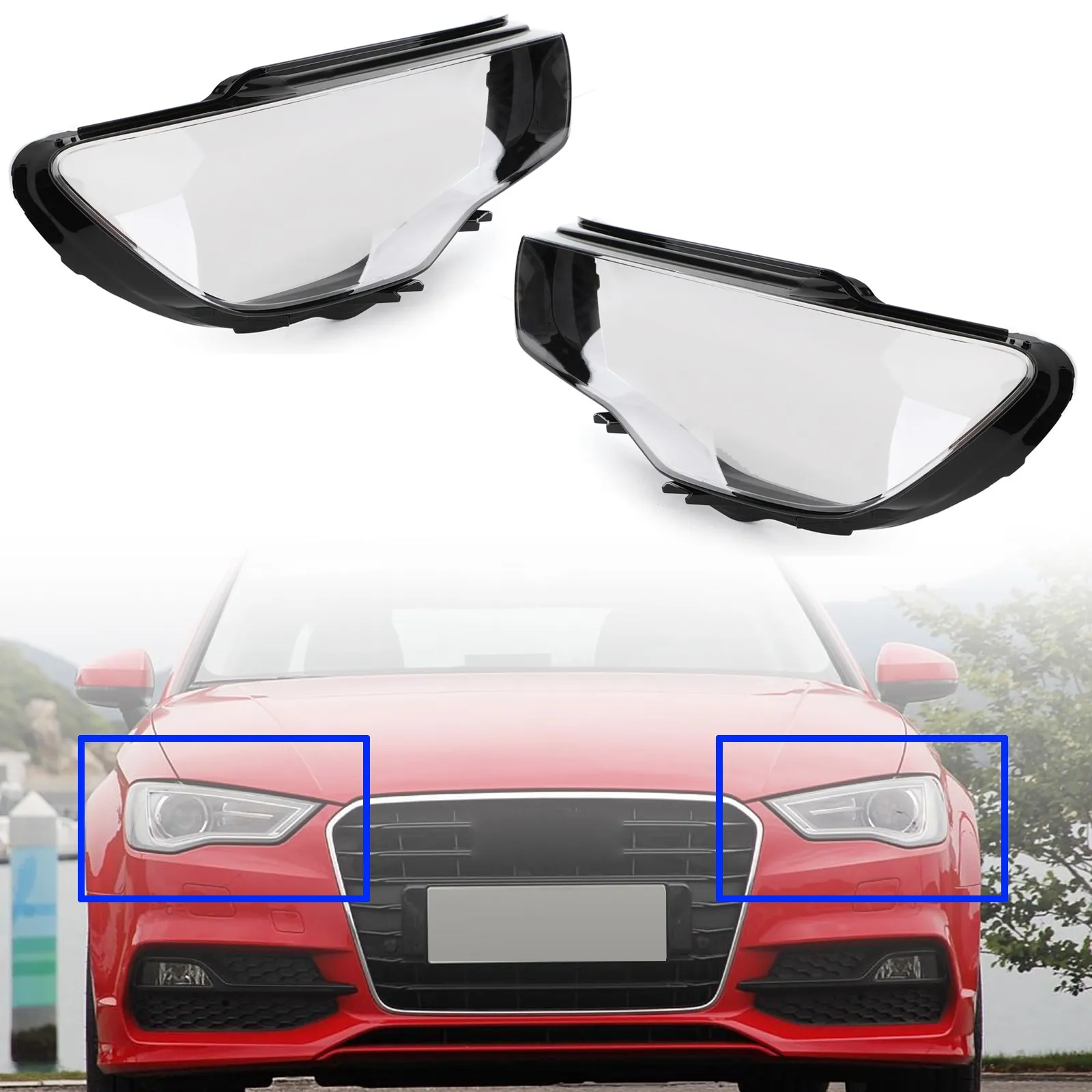 Par cubiertas faro Areyourshop 8V0941004 Audi A3 8V 2013-2016 - imagen 2