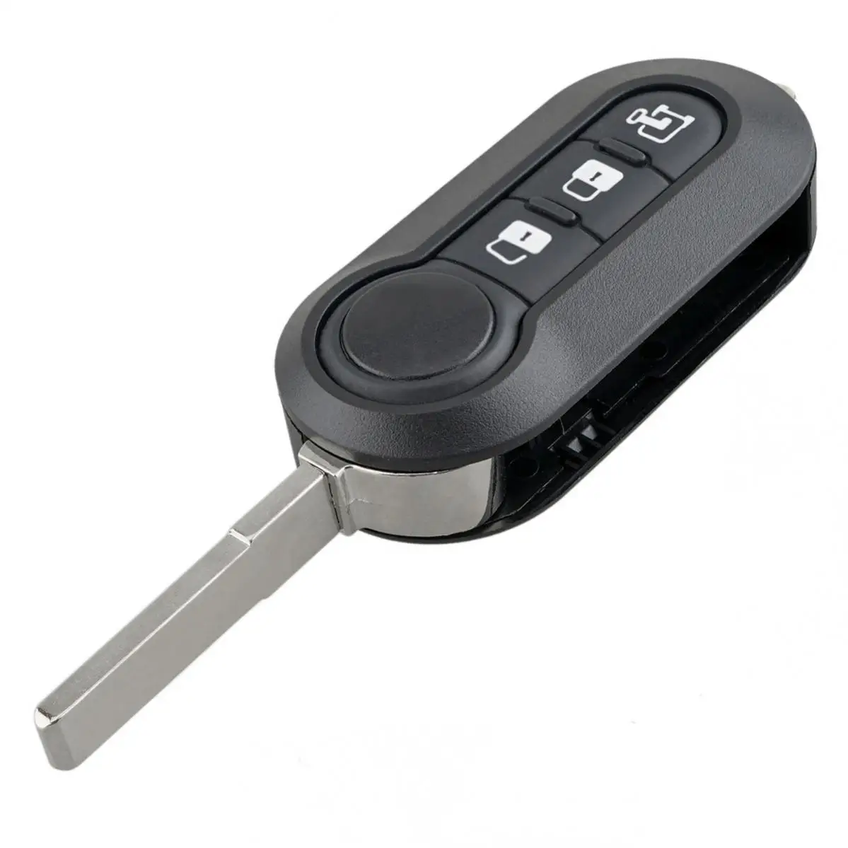 Carcasa plegable llave coche tres botones Fiat Peugeot Panda Punto - imagen 4