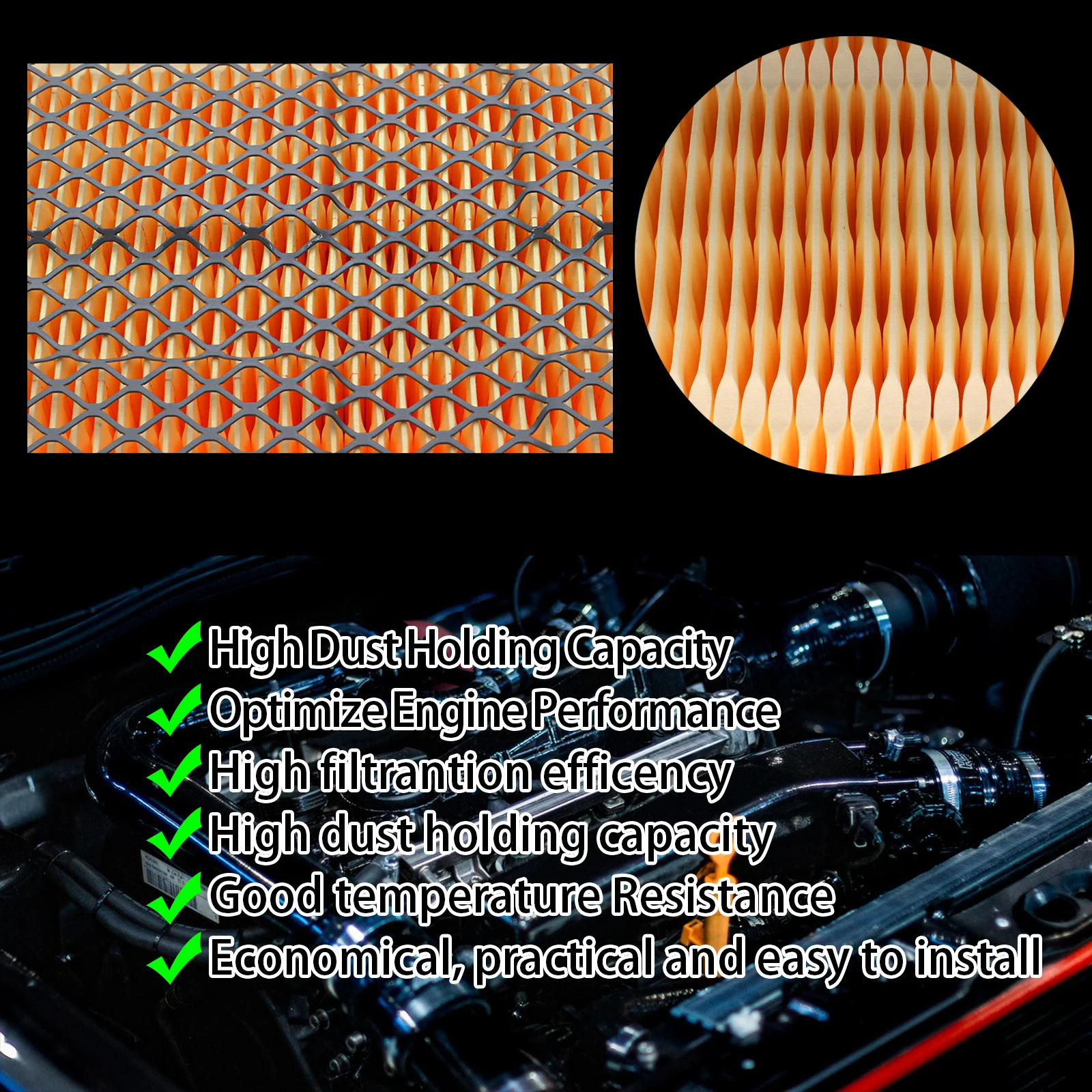 Comparativa del tamaño del filtro