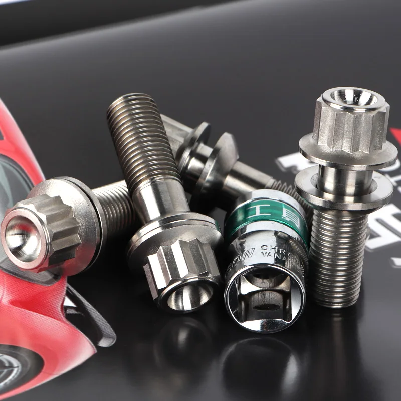 Perno antirrobo de rueda de titanio GR5 para Porsche 911 y Audi - imagen 5