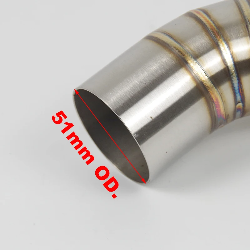 Tubo adaptador escape medio 51mm – Honda CBR300 2012-2017 - imagen 3