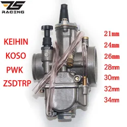 Carburador PWK ZS Racing con Power Jet para motos 2T y 4T