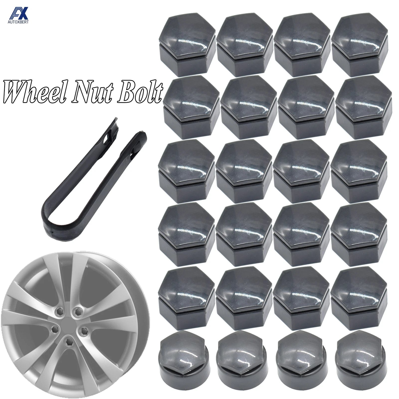 Tuerca de rueda gris con tapa y llave 22mm - Opel Insignia 2010-2017