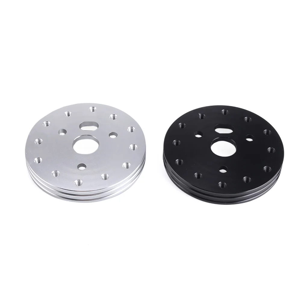 Buje reductor universal Boss 6 a 3 orificios para volanteMotorsport Negro/Plata - imagen 2