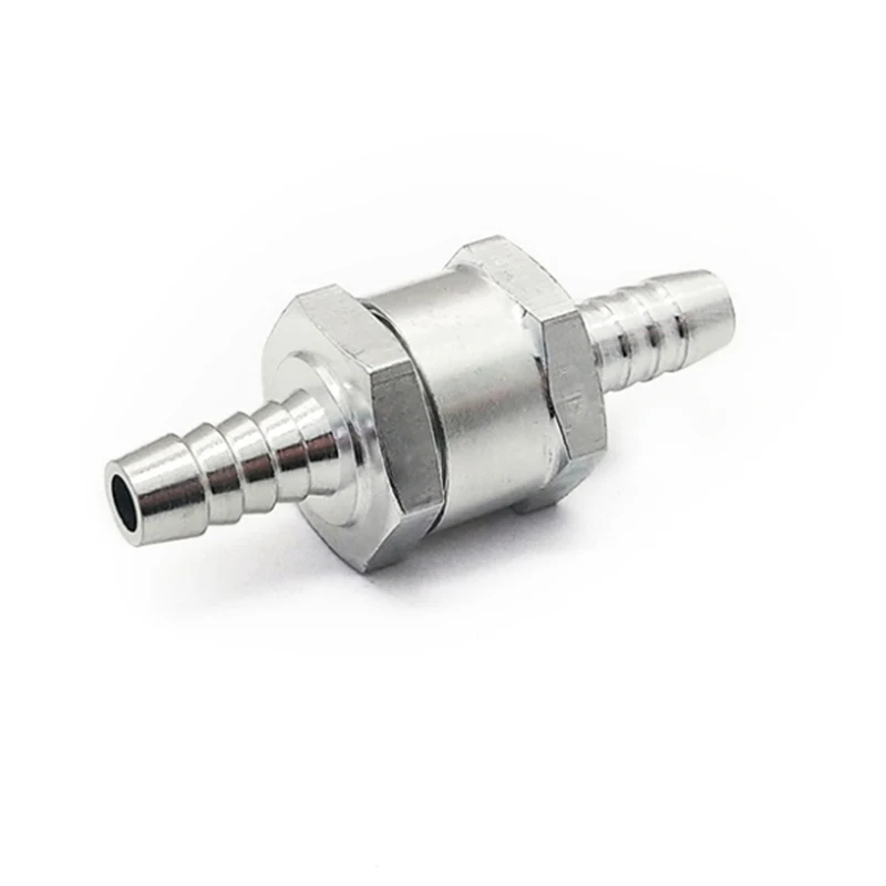 2 uds aleación de aluminio plata 6mm 8mm 10mm 12mm válvula de retención unidireccional de combustible diésel de gasolina para coche - imagen 3
