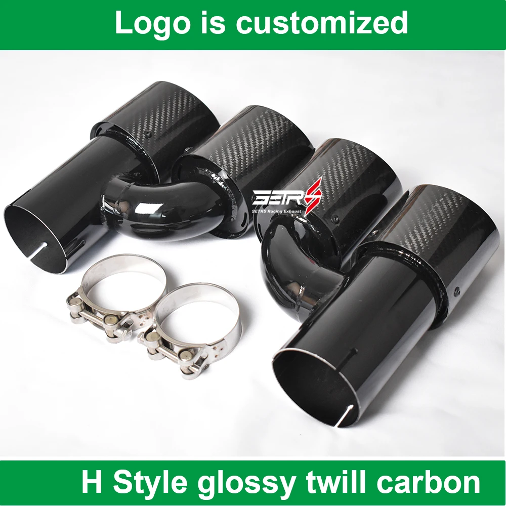 Punta de escape doble en carbono y acero inoxidable – BMW Serie 5