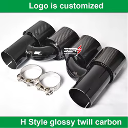 Punta de escape doble en carbono y acero inoxidable – BMW Serie 5