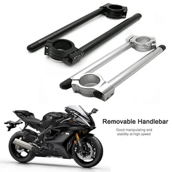 Manillar aluminio CNC Cafe Racer para moto naked con clip horquilla
