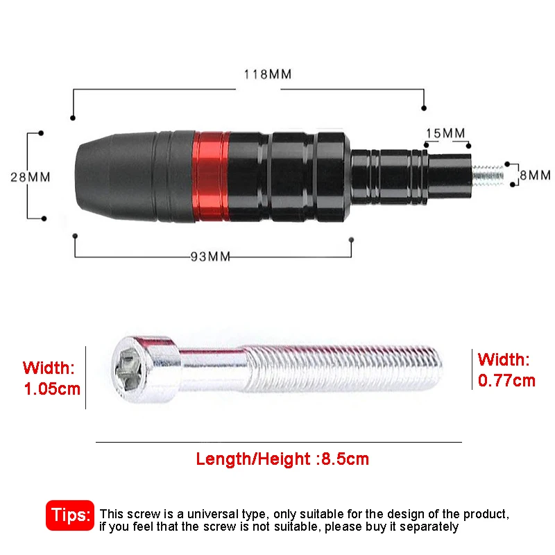 Kit de protectores anticaídas CNC 8 mm para moto y scooter - imagen 3