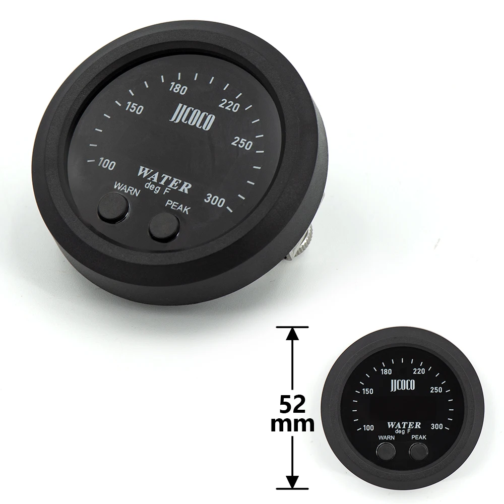 Medidor temperatura agua 52 mm 12V/24V sensor 1/8 NPT pantalla roja - imagen 4