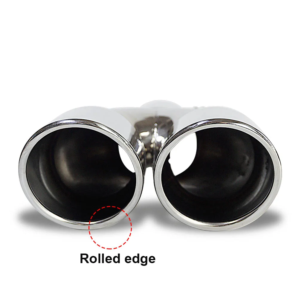 Silenciador de escape trasero universal doble salida acero inox 304 - imagen 5