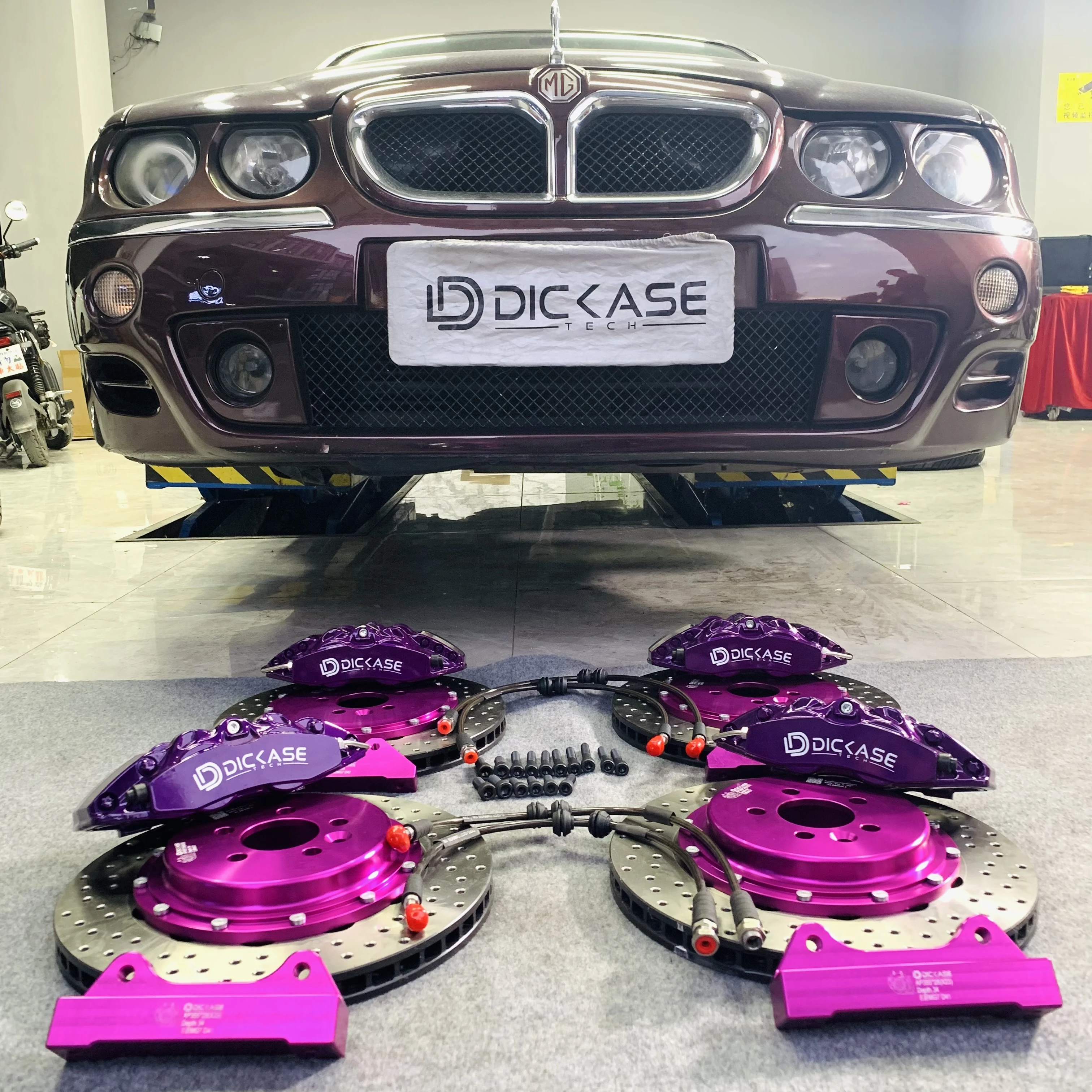 Kit de frenos Dicase de 4 pistones para BMW E36/E46, 17 pulgadas - imagen 3