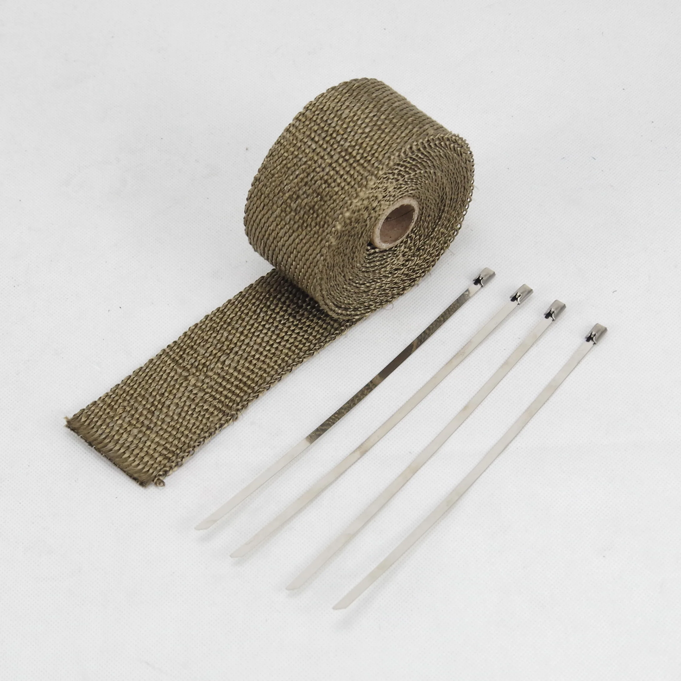 Cinta térmica de escape 5 m, fibra de vidrio, con bridas metálicas - imagen 5