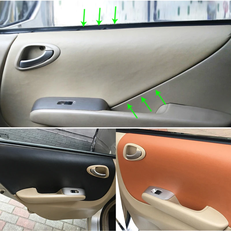 Cubierta de cuero reposabrazos Panel de puerta – Honda Jazz Fit Sedan 2004-2007