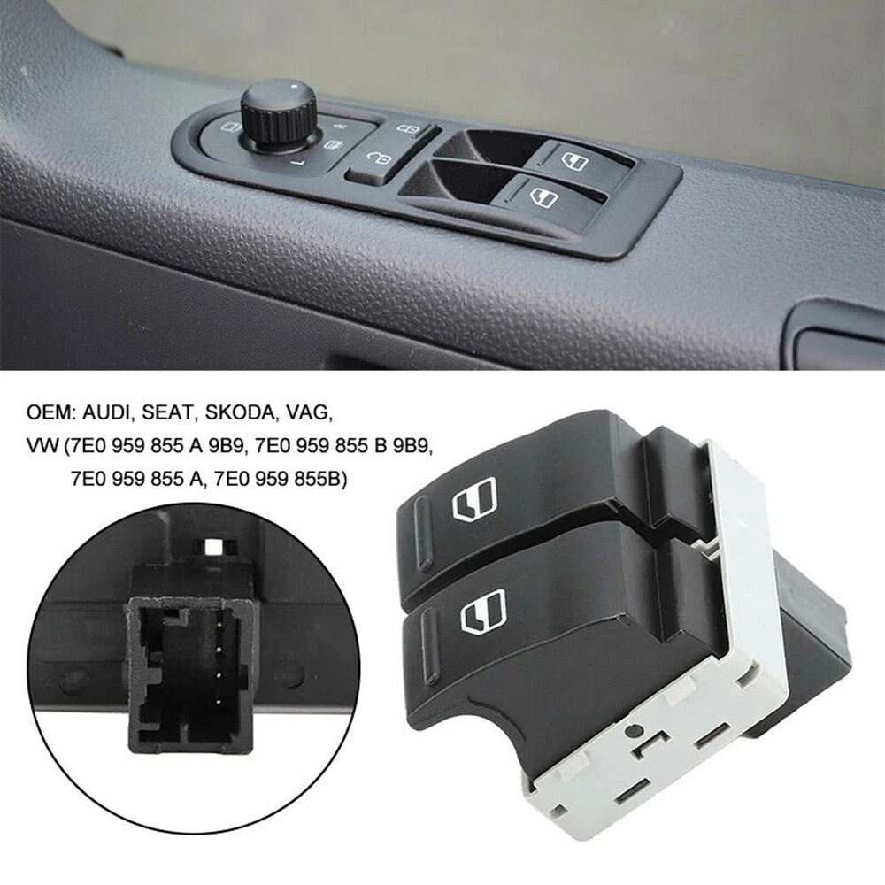 Interruptor elevalunas 7E0959855A9B9 VW Transporter T5 T6 Caravelle - imagen 2