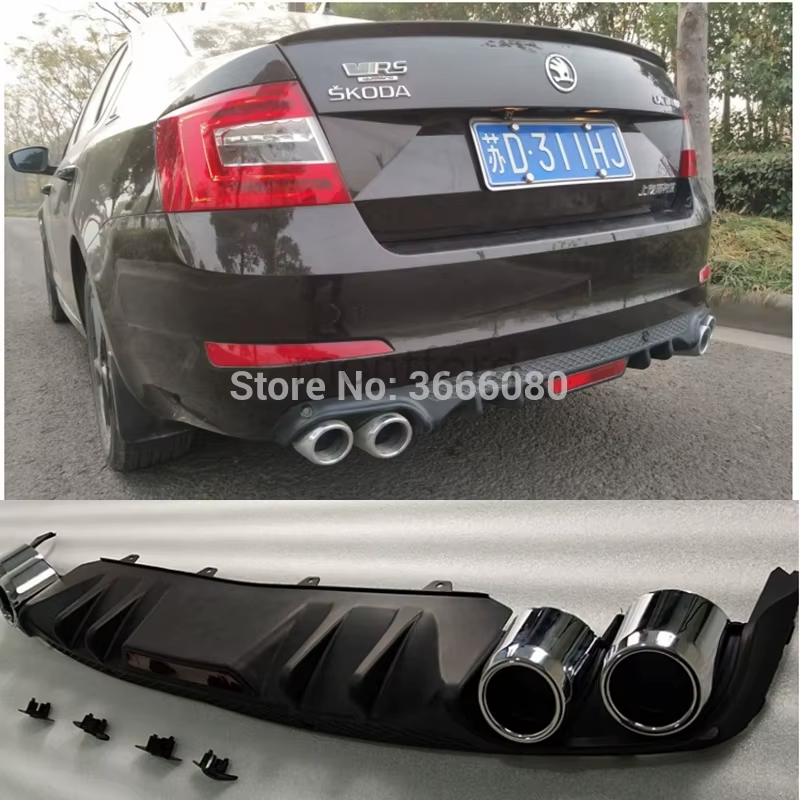 Parachoques trasero con difusor para Škoda Octavia 2014-2018
