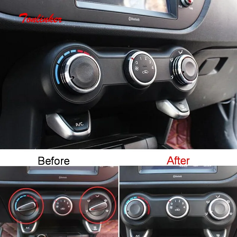 Cubierta de perilla de aire acondicionado para KIA RIO 2017-19