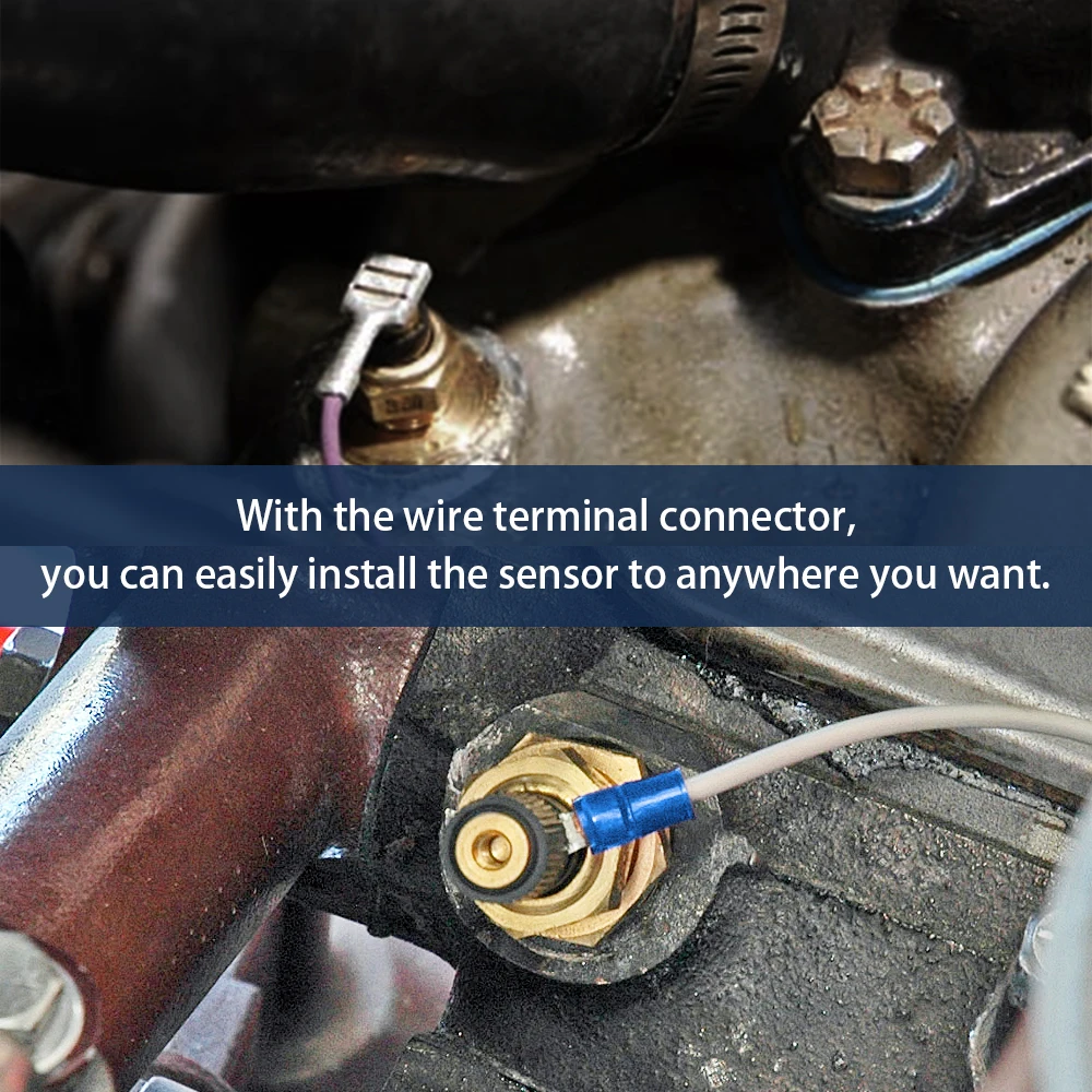Sensor de temperatura aceite 1/8 NPT 12V para coche de carreras TSU01 - imagen 4