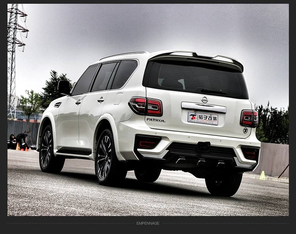 Alerón trasero ABS blanco y negro Nissan Patrol Y62 2011-2020 - imagen 5