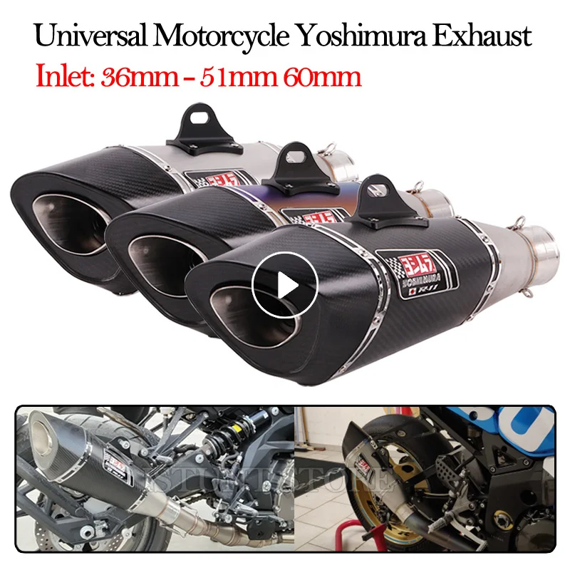 Silenciador escape Yoshimura universal Yamaha MT-09 R1 Kawasaki Ninja