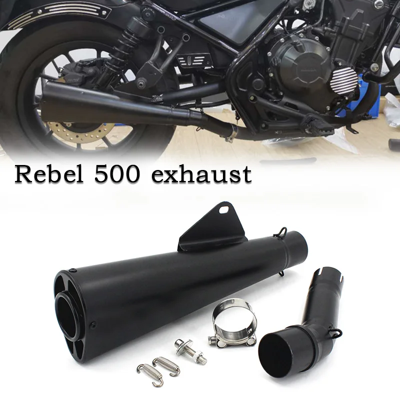 Sistema de escape Honda Rebel 500 2017-2020 en acero inoxidable