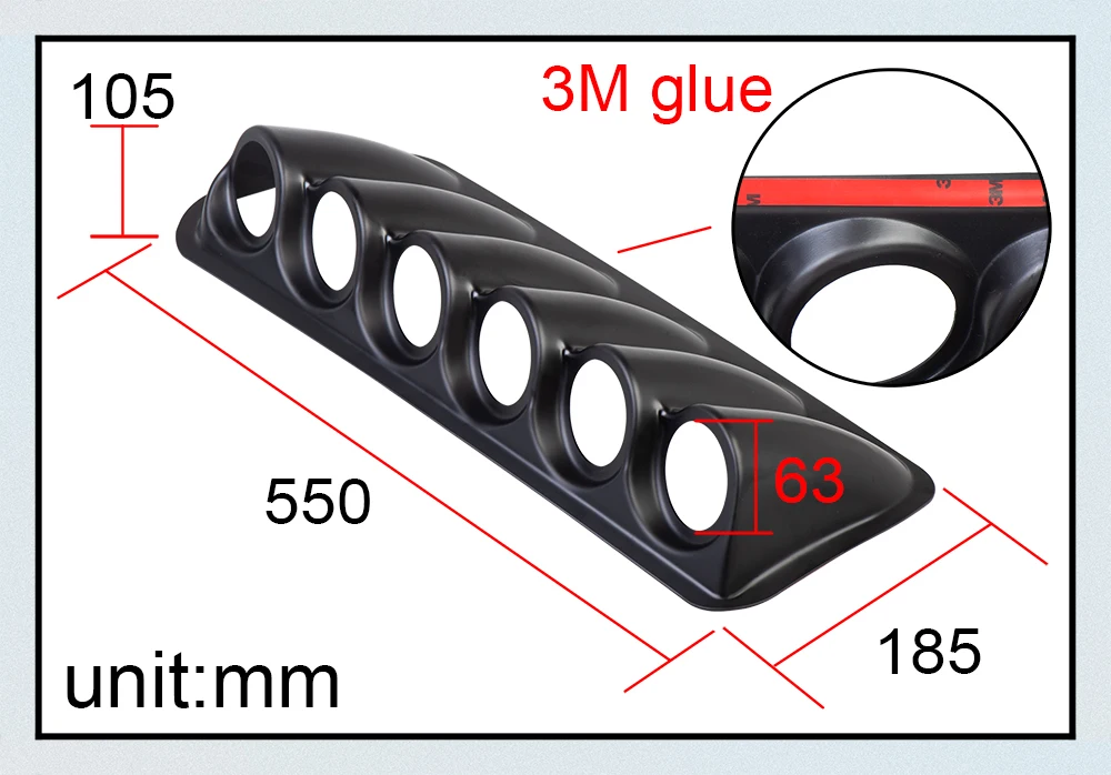 Detalle del soporte universal para seis calibres