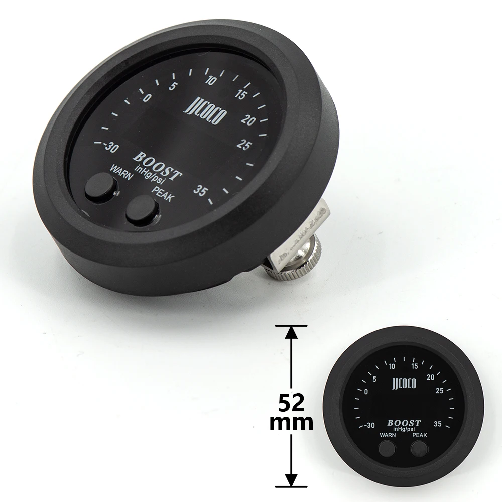 Manómetro de turbo 52 mm ultrafino LED rojo -30 a 35 PSI - imagen 4