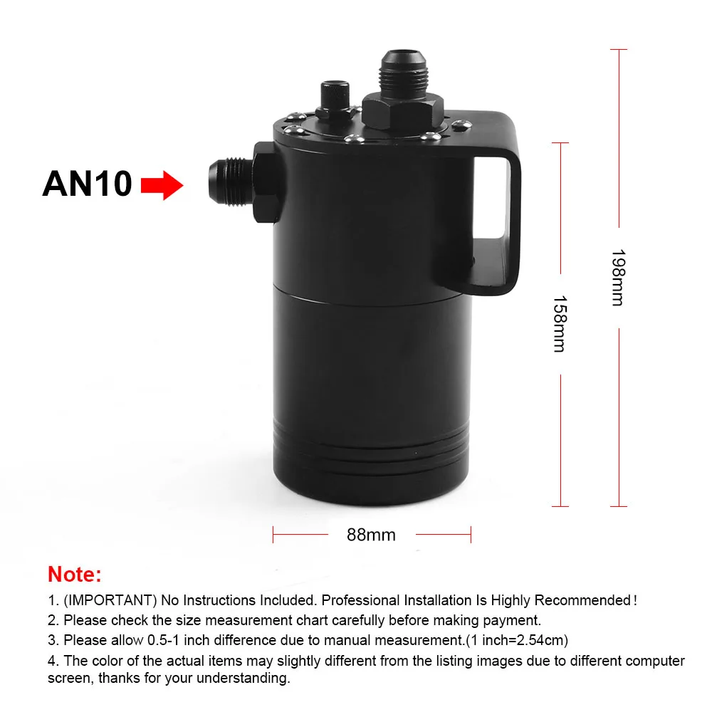 Kit completo del tanque de captura con accesorios de montaje